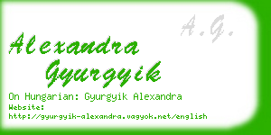 alexandra gyurgyik business card